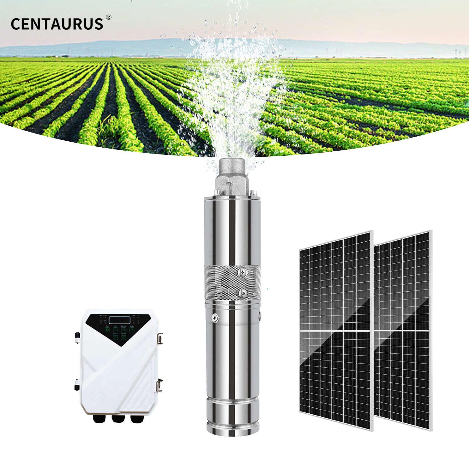 3DSS DC OEM Stainless Steel High Power Solar Submersible Deep Well Water Pump